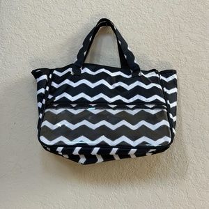 Thirty-one Tote, or Cosmetic Bag w/ outer clear zipper pocket. NWOT